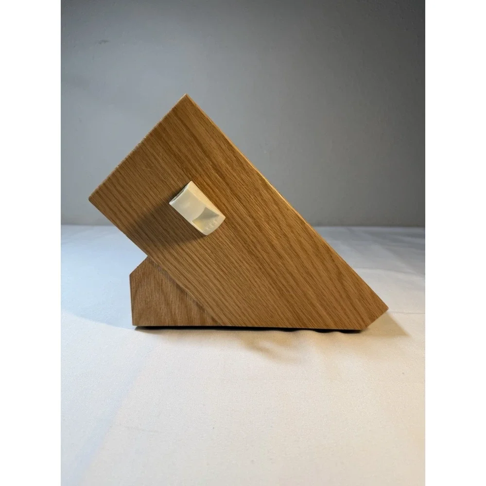 CUTCO Homemaker 18 Slot Gourmet Knife Block Solid Oak Wood Made USA Scissor Slot